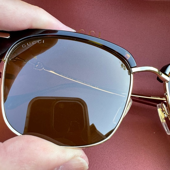 NWT Gucci 56mm Horsebit Unisex sunglasses full inclusion 56-18-145 - Picture 14 of 16